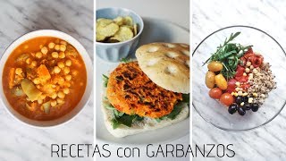 Qué cocinar con GARBANZOS  3 recetas fáciles [upl. by Langdon]