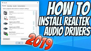 How To Install Realtek HD Audio Drivers In Windows 10 Tutorial [upl. by Sitrik21]