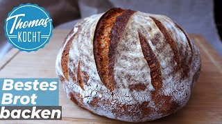 Das beste Brot mit 15 Minuten Arbeit 8 Stunden Schlaf und 50 Minuten backen [upl. by Llerrut]