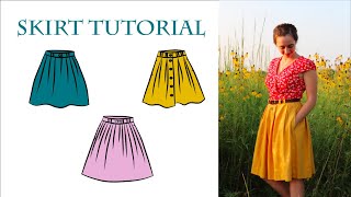 Summer Sewing Tutorial 3 Simple Linen Skirts [upl. by Nahgam]