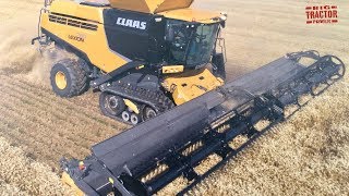 CLAAS Lexion 780TT Combine Harvesting Wheat [upl. by Hurff]