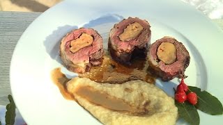 Recette  canard fourré au foie gras [upl. by Ocana]