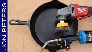 Super Fast amp Easy How To Refinish  Restore Cast Iron Pan [upl. by Hsu219]