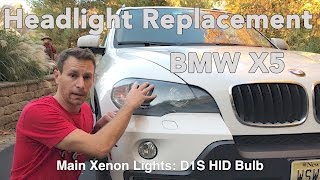 How To Change a BMW X5 Headlight Bulb E70 20072013 [upl. by Nothsa]