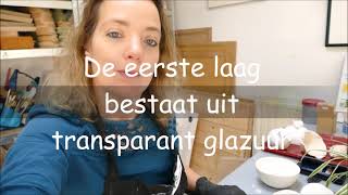 Les tutorial opglazuren keramiek  glazed ceramic door kunstenares Bertina Tilma [upl. by Akirat]