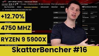 Ryzen 9 5900X Overclocked to 4750 MHz With ASUS Dynamic OC Switching  SkatterBencher 16 [upl. by Lamori222]