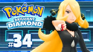 Pokemon Brilliant Diamond Part 34 CYNTHIA CHAMPION BATTLE Gameplay Walkthrough [upl. by Aloibaf]