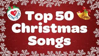 Top 50 Christmas Songs amp Carols  Over 2 Hours Beautiful Xmas Music [upl. by Teeniv]