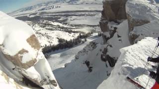 Corbets Couloir GoPro Jackson Hole [upl. by Yelknirb678]