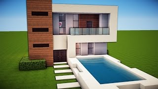 Minecraft Simple amp Easy Modern House Tutorial  How to Build  19 [upl. by Toolis]