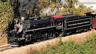 4K Great Smoky Mountains Railroad Steam Train [upl. by Aititil]