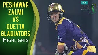 PSL 2017 Playoff 1 Peshawar Zalmi vs Quetta Gladiators Highlights [upl. by Alessig]