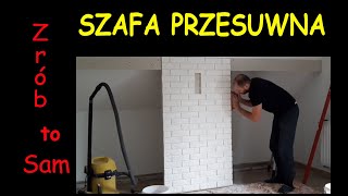 Szafa przesuwna na poddaszu ze skosami DIY sliding wardrobe [upl. by Fredericka145]