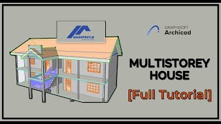 Multistory House Modelling  Full ArchiCAD 24 Tutorial [upl. by Namra]