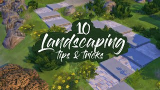 10 Landscaping Tips and Tricks  Sims 4 Building Tutorial No CC amp Mods [upl. by Ntisuj]