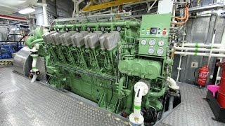 ABC V12 Diesel Engine Startup  Tugboat 7200hp [upl. by Tarttan]