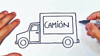 Cómo dibujar un Camion Paso a Paso  Dibujo de Camion [upl. by Harhay765]