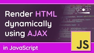 Render HTML Dynamically Using AJAX  JavaScript Tutorial [upl. by Nahguav526]