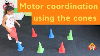 Motor coordination activities for kids Cones [upl. by Eyaj366]