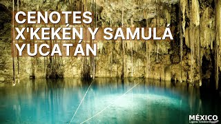 Cenotes Xkekén y Samula  En Dzitnup Valladolid Yucatán  Parque Xkeken [upl. by Alleinnad]