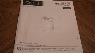 Lowes Idylis 10000 BTU AC Instructions Model 0146709 [upl. by Nerb]