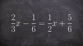 Solving a multistep equation with fractions and variable on both sides [upl. by Esele]