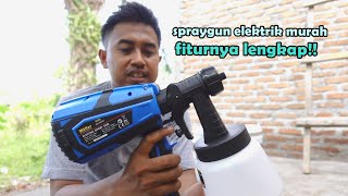 tes elektrik spray gun mollar MLRESG450 buat ngecat tembok [upl. by Hairej]