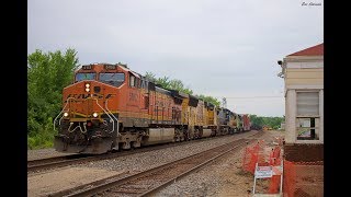 24 Hours on the BNSF Southern Transcon in La Plata MO  June 2223 2018 [upl. by Caundra]