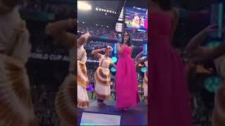 Janaki easwar performing At T20 World Cup Finaljanakieaswar t20worldcup2022 [upl. by Enohpets]