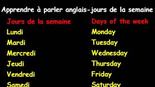 Apprendre à prononcer les jours de la semaine en anglais [upl. by Haase]