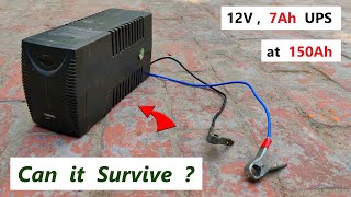 Can a 12V 7Ah UPS Inverter  220v  run with a 148V 150Ah Battery [upl. by Ameluz162]