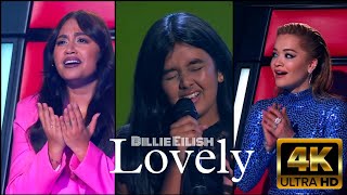 4k Billie Eilish LOVELY Stage Performance By Janaki Easwar  Portrait Whatsapp Status  THE VOICE [upl. by Amekahs]