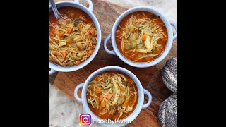 Kurdish chicken and noodle soup  Kurdisk kycklingsoppa med nudlar [upl. by Kammerer631]