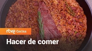 Cómo hacer Arroz con pluma ibérica y setas  Hacer de comer  RTVE Cocina [upl. by Irot861]