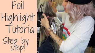 HIGHLIGHTING TUTORIAL FOIL PLACEMENT STEP BY STEP Wholy Hair [upl. by Nomed]