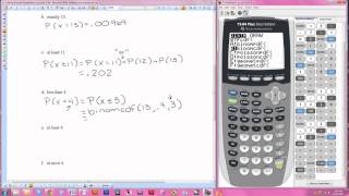 Finding Binomial Probabilities Using the TI84 [upl. by Annovad]