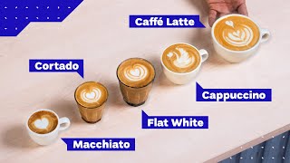 All Espresso Drinks Explained Cappuccino vs Latte vs Flat White and more [upl. by Ueihtam357]