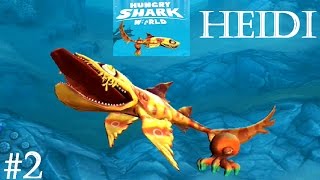 Heidi Wobbegong Shark New M Shark Gameplay  2  Hungry Shark World [upl. by Rednazxela]