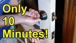 How to replace a deadbolt door lock in 10 minutes Easy install [upl. by Vite517]