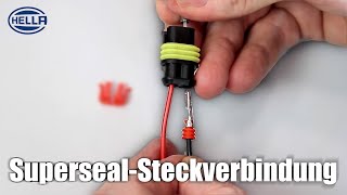 HELLA  Crimpen einer Superseal Steckverbindung [upl. by Punak]