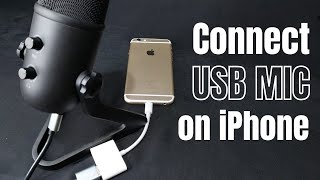 How to connect an USB condenser microphone to an iPhone [upl. by Mcclenaghan]