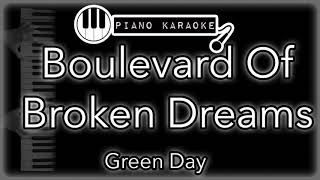 Boulevard Of Broken Dreams  Green Day  Piano Karaoke Instrumental [upl. by Imotas395]