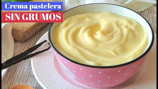 CREMA PASTELERA FACIL y SIN GRUMOS para rellenar tartas [upl. by Ayita]