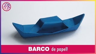 CÓMO HACER UN BARCO DE PAPEL ⛴ Tutorial Origami Paso a paso [upl. by Hafirahs]