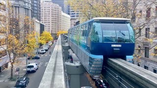 Seattle Monorail Beautiful Fall Colors [upl. by Sachiko]