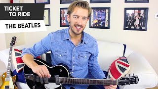 The Beatles  Ticket To Ride Guitar Lesson Tutorial  how to play [upl. by Aduh750]