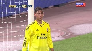 Gianluigi Donnarumma Professional Debut vs Real Madrid Neutral HD [upl. by Aicnelav]