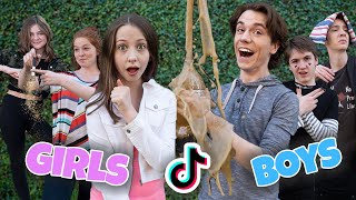 Girls Vs Boys Making Tik Toks hilariously relatable [upl. by Palumbo]