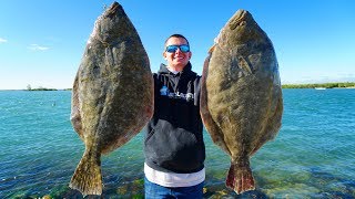 2 Record BREAKING Fish in 1 Day Catch Clean Cook GIANT Flounder [upl. by Casper487]