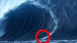 BIGGEST WAVES ever surfed Including arguably the worlds LARGEST WAVE ever caught on camera [upl. by Erbma]